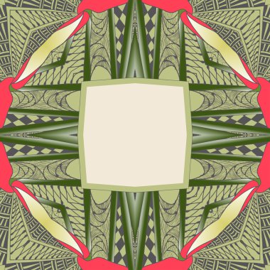 Eko dekoratif çerçeve arka plan