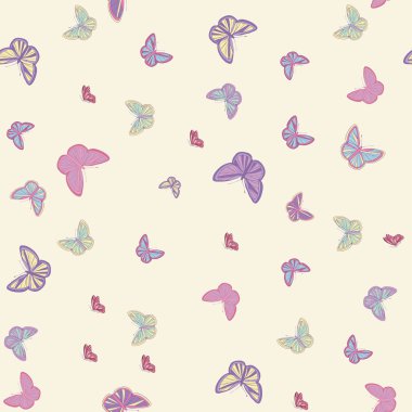 Kelebeklerle kusursuz desen.