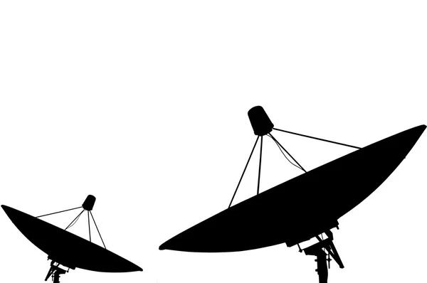 Datos de transmisión de antena parabólica aislados en blanco — Foto de Stock