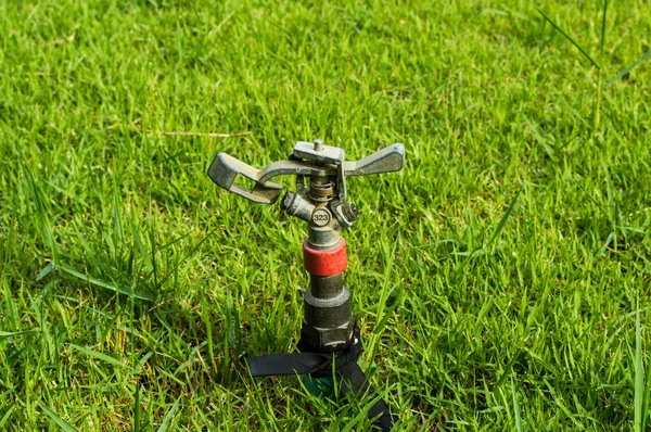 Garden sprinkler on the lawn — Stock Photo, Image