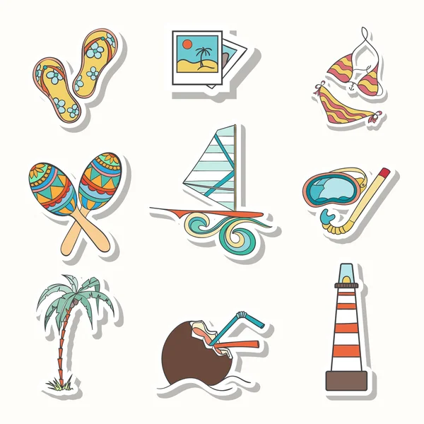 Yaz el çizilmiş simgeler