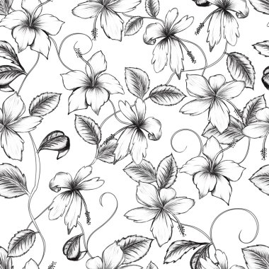 Dikişsiz bahar çiçekleri deseni
