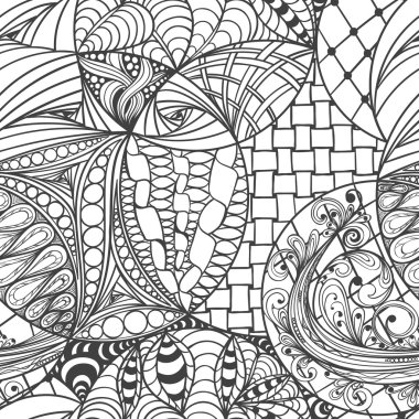 Zentangle arka plan çizilmiş