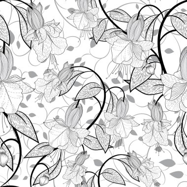 Dikişsiz bahar çiçekleri deseni