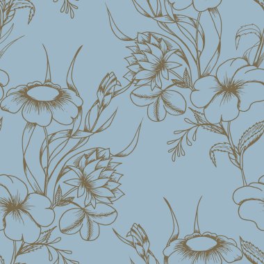 Çiçekler pürüzsüz desen