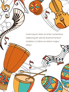 Latin müzik aletleri kartı