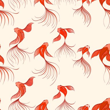 Koi balık seamless modeli 