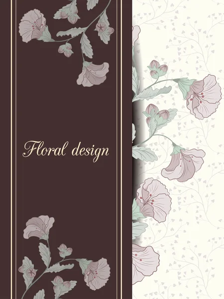 Tarjeta de diseño flores — Archivo Imágenes Vectoriales