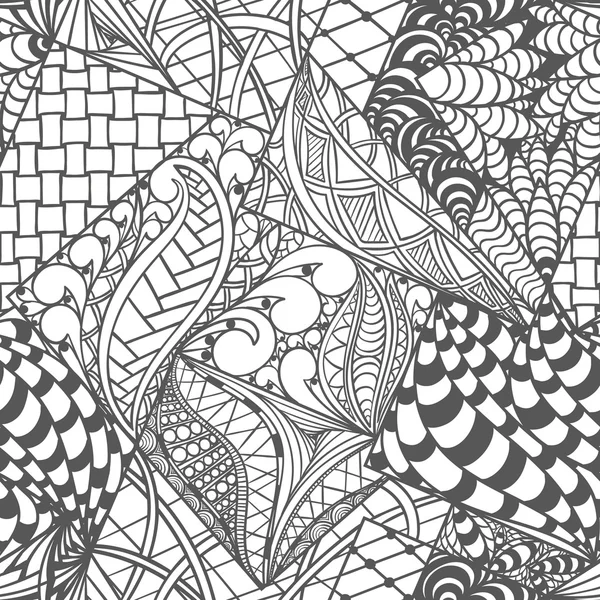 Zentangle astratto disegnato a mano sfondo — Vettoriale Stock