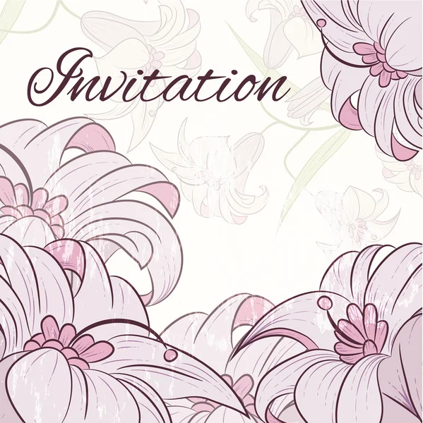 Lilies design card — Stock Vector
