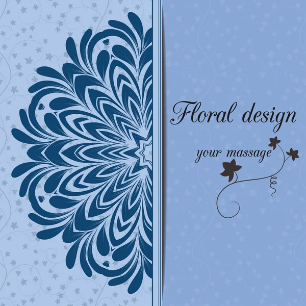 Tarjeta de diseño floral — Archivo Imágenes Vectoriales