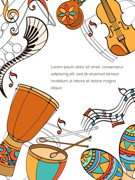 Latin müzik aletleri kartı