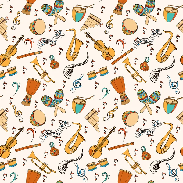 Latino musical pattern — Stock Vector