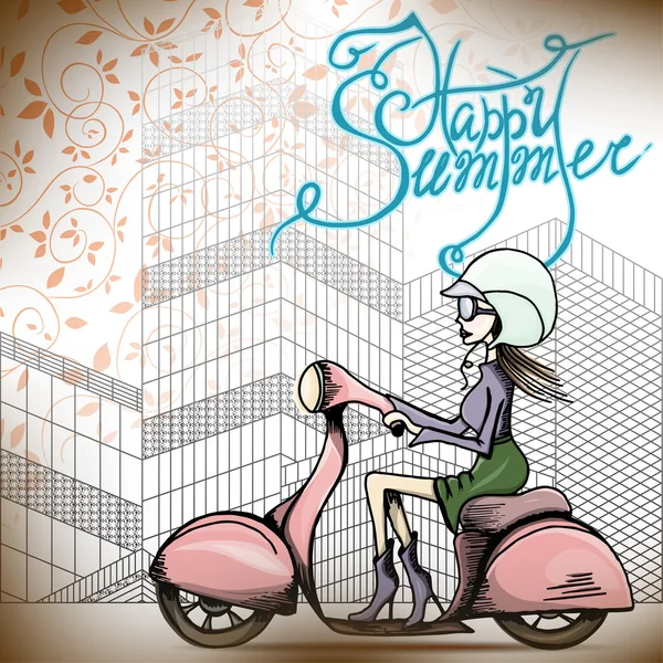 Moto kartındaki kız