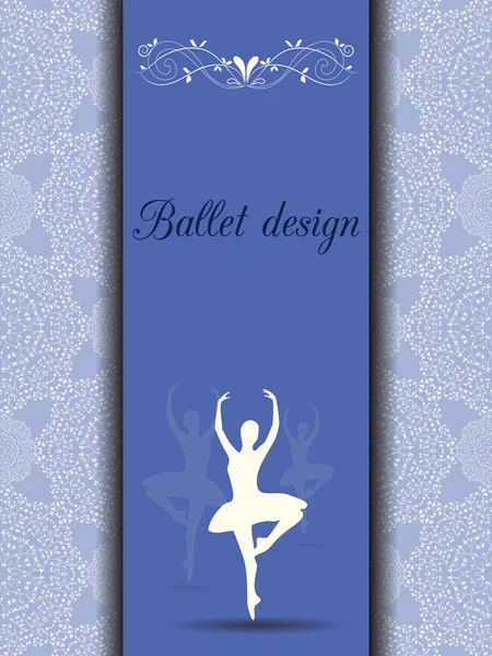 Tarjeta de diseño de ballet — Archivo Imágenes Vectoriales