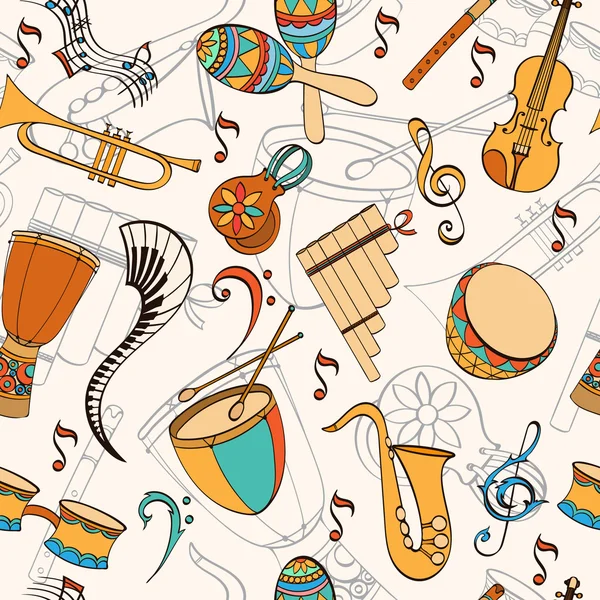 Patron musical latino — Image vectorielle