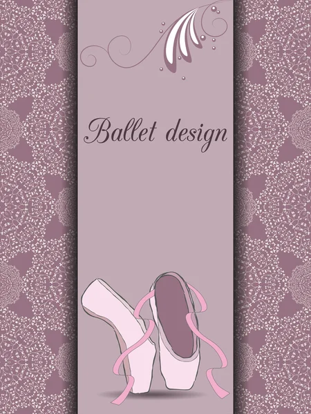 芭蕾舞团设计卡 — 图库矢量图片