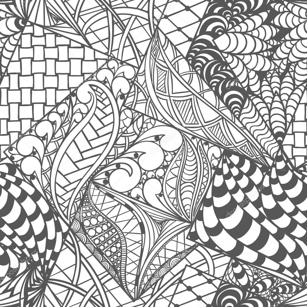 Zentangle abstract hand-drawn background Stock Illustration by ...