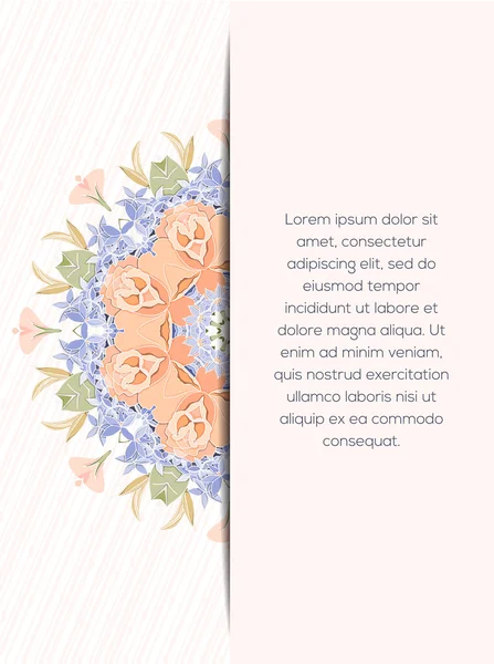 บัตรตกแต่งดอกไม้ — ภาพเวกเตอร์สต็อก
