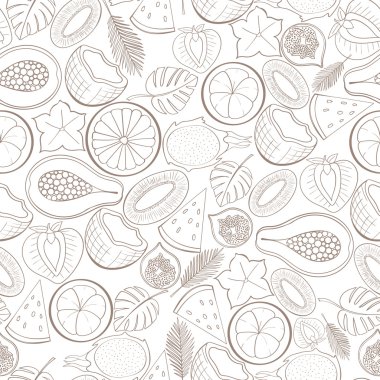 Sorunsuz egzotik meyve deseni