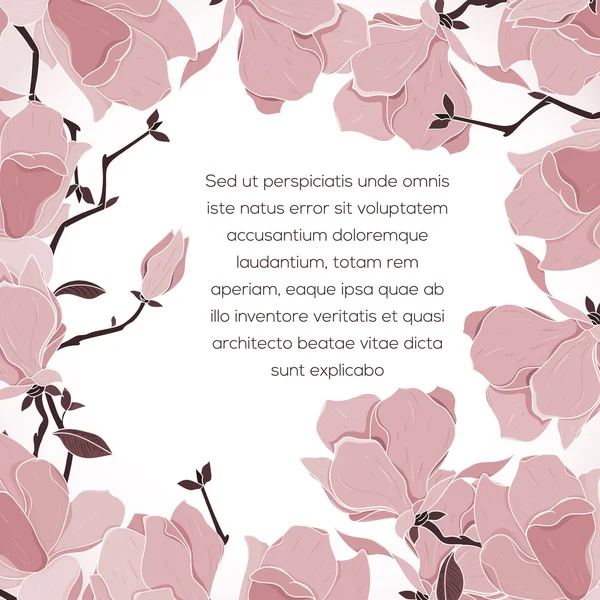 Floral card invitation — Stock Vector