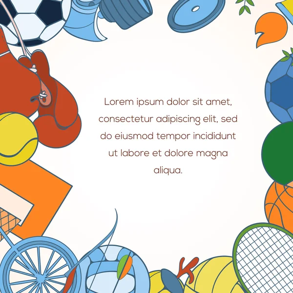 Sport uitnodigingskaart — Stockvector