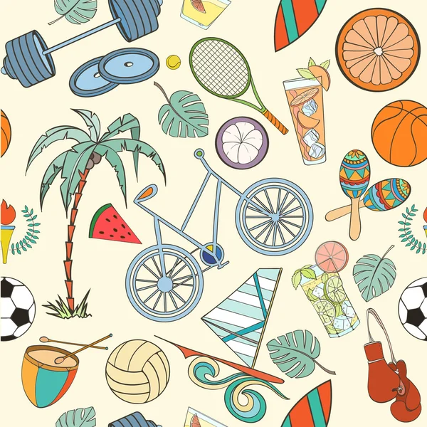 Seamless sport pattern — Stock Vector