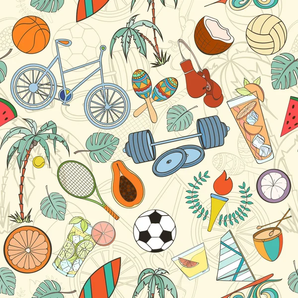 Seamless sport pattern — Stock Vector