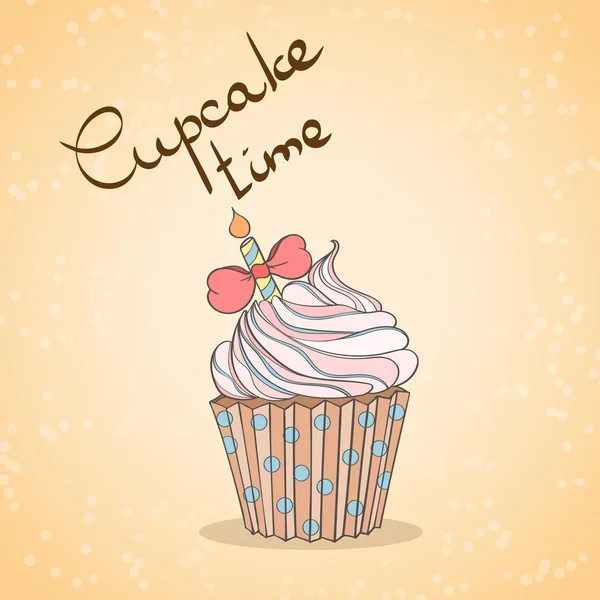 Tarjeta de invitación Cupcake — Vector de stock