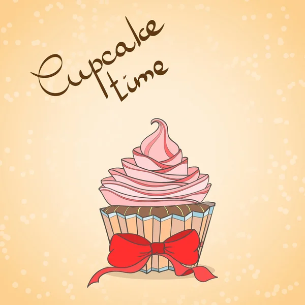 Cupcake cartão de convite —  Vetores de Stock