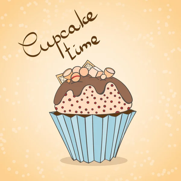 Tarjeta de invitación Cupcake — Vector de stock