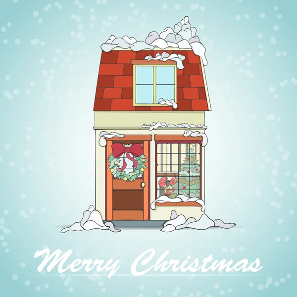 Noel holliday kartı — Stok Vektör