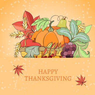 Şükran tatil kartı