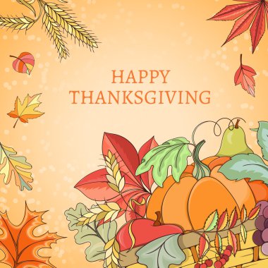 Şükran tatil kartı