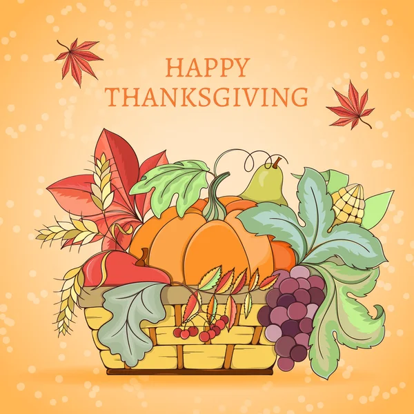 Carte de vacances de Thanksgiving — Image vectorielle