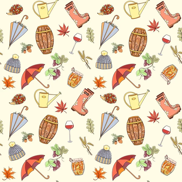 Autumn seamless pattern — Stock Vector