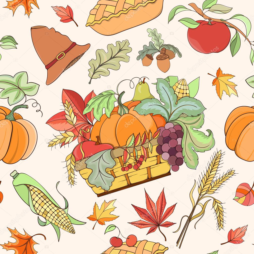 Thanksgiving seamless pattern