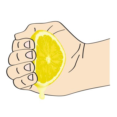 el bir limon sıkarak