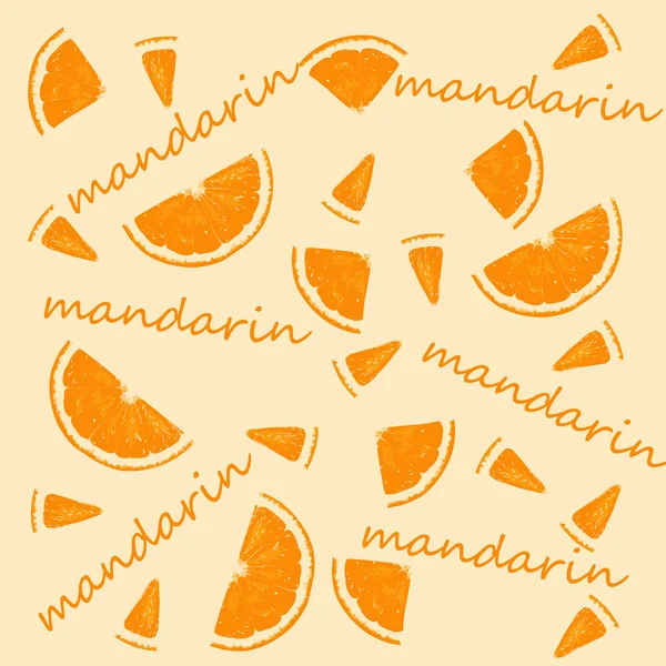 Bakgrunnsskiver av mandarin – stockvektor