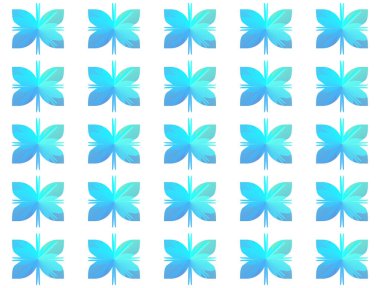 Aqua Gradyan Kelebek Kanat Şablonu