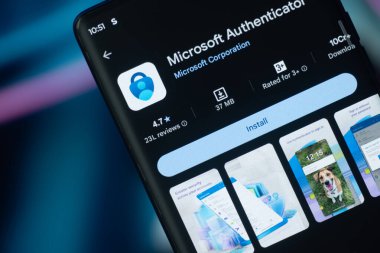 Dhaka, Bangladeş 26 Aralık 2025: Microsoft Yetkilendirici elle kuruluyor.
