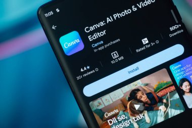 Dhaka, Bangladeş 26 Aralık 2025: Canva ücretsiz bir çevrimiçi tasarım aracı web sitesidir..