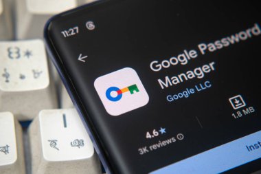 Dhaka, Bangladeş 26 Aralık 2025: Google şifre yöneticisi. Editör fotoğrafı çekildi: