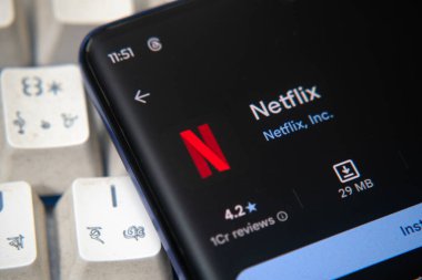 Dhaka, Bangladeş 07 Aralık 2025: Netflix Streaming Service logotype