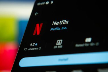 Dhaka, Bangladeş 07 Aralık 2025: Netflix Streaming Service logotype