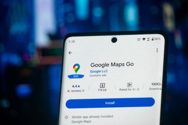 Dhaka, Bangladeş 26 Aralık 2025: Google Go uygulaması akıllı telefon ekranında gösteriliyor.