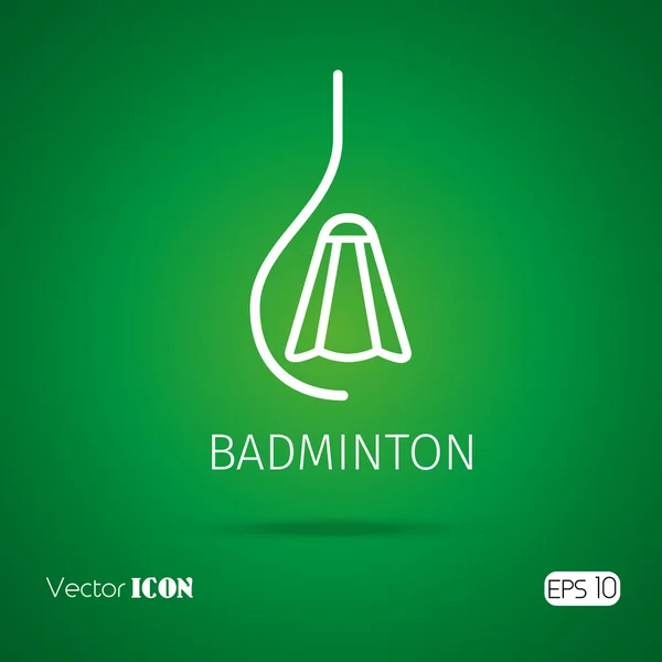 Icono moderno lineal plano sobre el tema de Badminton — Vector de stock