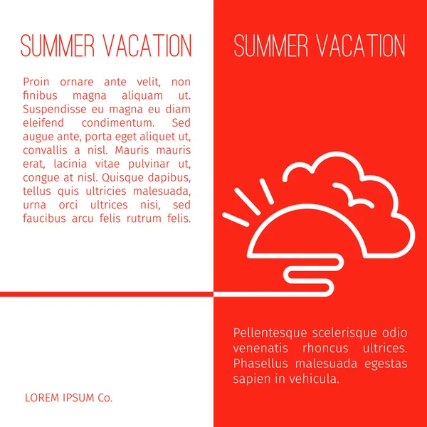 Шаблон брошюры с информацией о летних каникулах . — стоковый вектор