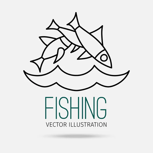 Balık dalgalar dışarı atlama.