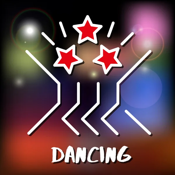 Gente bailando icono — Vector de stock